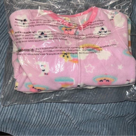 Absorba Kids' 2-pack Fleece Blanket Sleeper Heart Rainbow Stars Clouds ๐๐โญ๏ธโ๏ธ - Picture 3 of 11